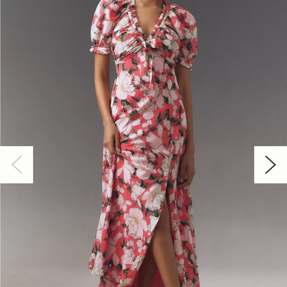 BHLDN Floral Pink Maxi Dress